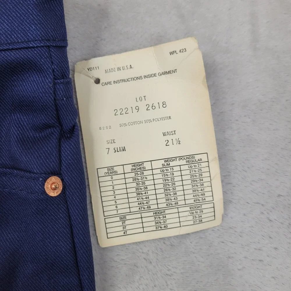 Vintage Levis Jeans‎ Boys 7 Slim Double Knee Made USA Hardware 80s Kids Pants